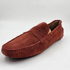 Men's Store Bloomingdale's Penny Driver Men's 8M Red Suede Slip On Men's Shoes